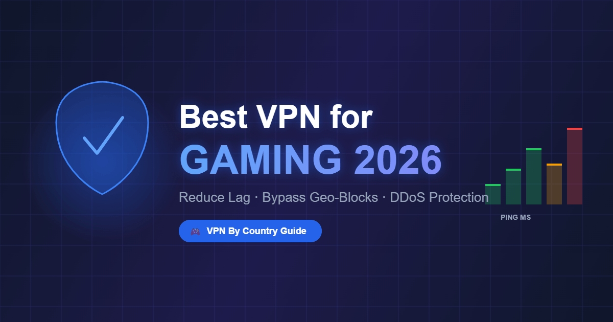Best VPN for Gaming in 2026: Reduce Lag, Block DDoS & Play Without Limits