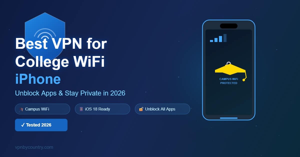Best VPN for college WiFi iPhone in 2026 - unblock apps on campus network iOS 18 guide