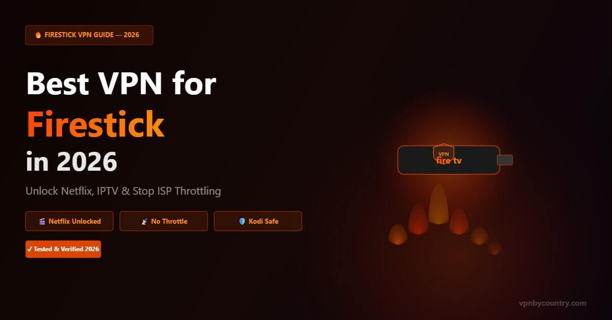 Best VPN for Firestick in 2026 - Amazon Fire TV stick with VPN protection shield
