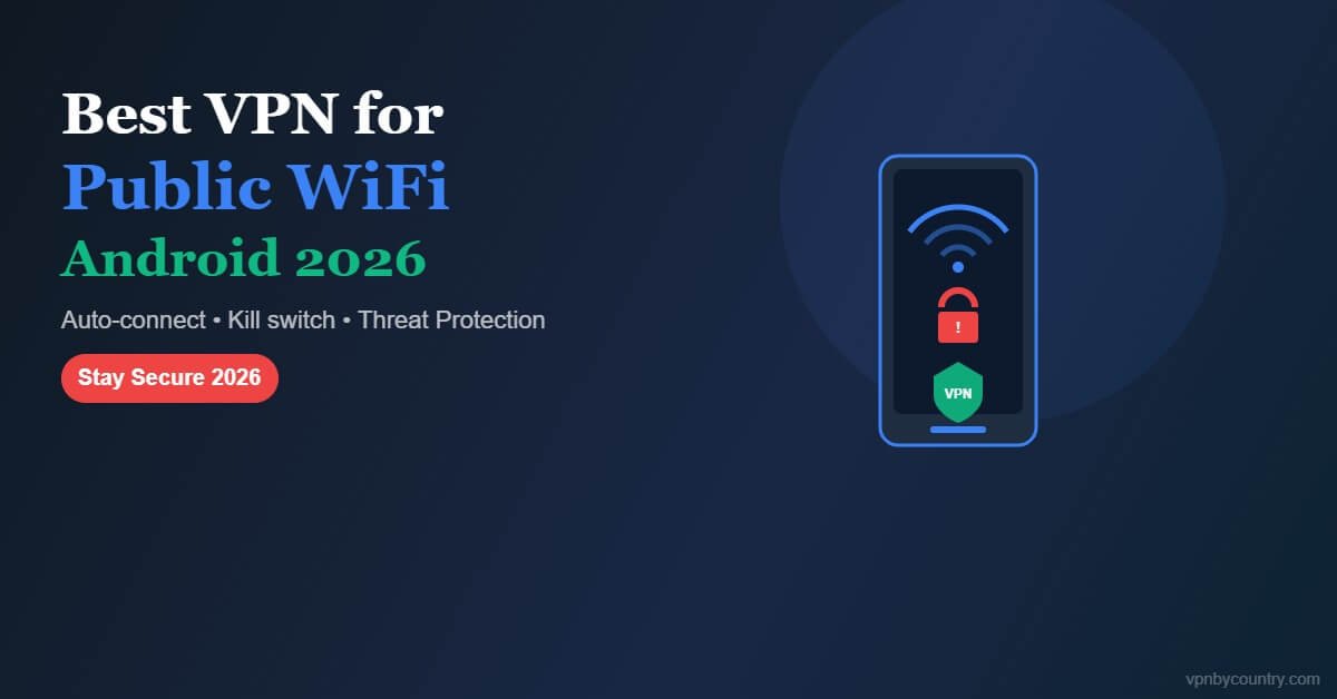 Best VPN for public WiFi Android 2026 - auto-connect and threat protection