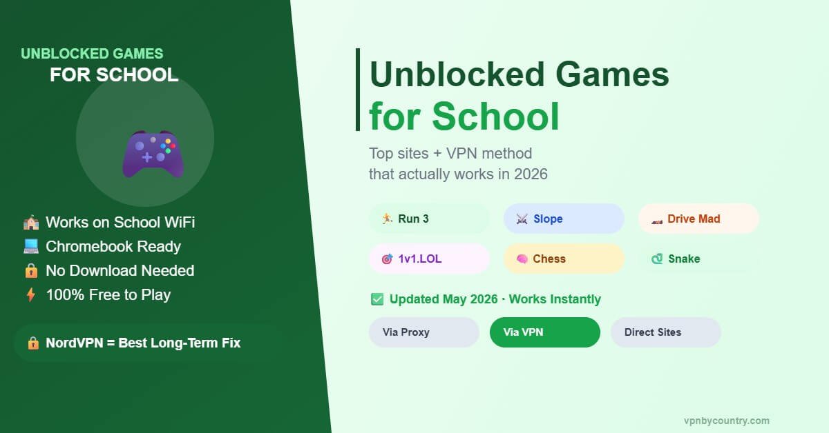 Unblocked Games for School — Works on Chromebook & School WiFi
