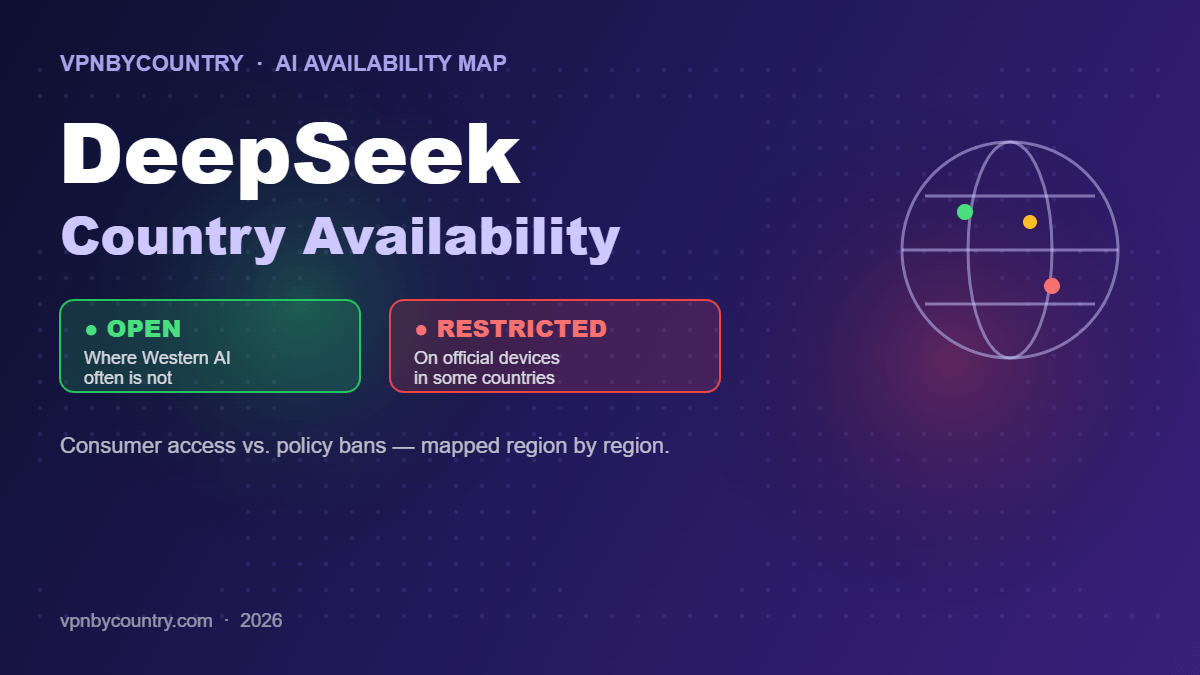 DeepSeek country availability map - where it works and where it is restricted